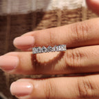 Round Diamond Band In Half Eternity