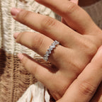 Marquise And Baguette Diamond Band In Half Eternity