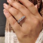 Round Diamond 5 Stone Wedding Band