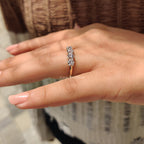 Round Diamond 5 Stone Wedding Band