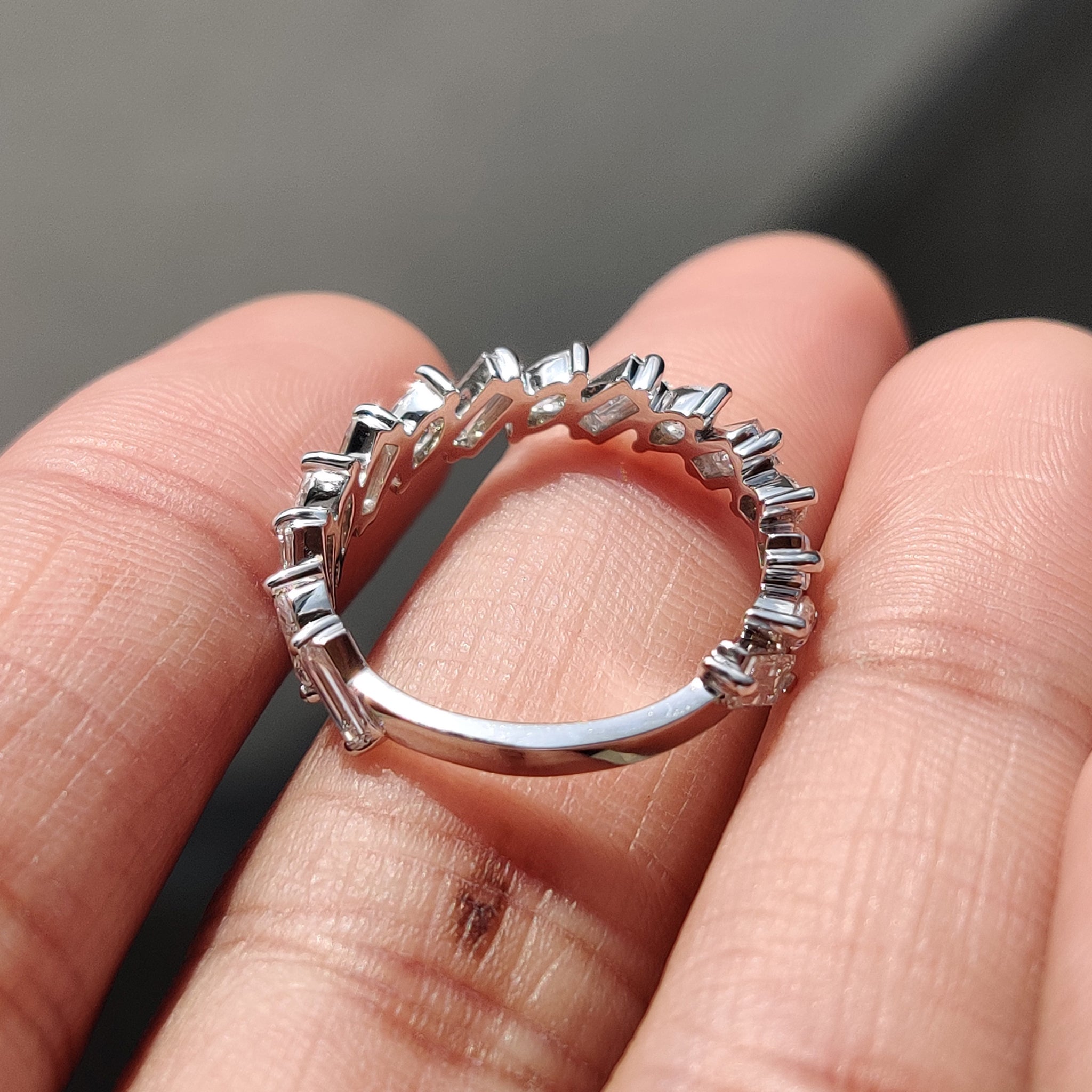 Marquise And Baguette Diamond Band In Half Eternity