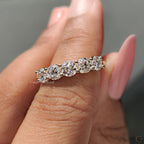 Round Diamond 5 Stone Wedding Band