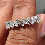 Marquise And Baguette Diamond Band In Half Eternity