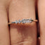 Morse Code Baguette And Round Wedding Band
