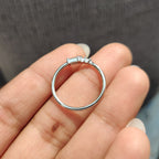 Morse Code Baguette And Round Wedding Band