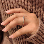 Baguette And Round Cut Yellow Gold Diamond Wedding Band