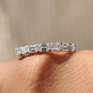 Full Eternity Emerald Cut Diamond Band