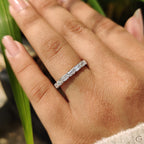 Full Eternity Emerald Cut Diamond Band