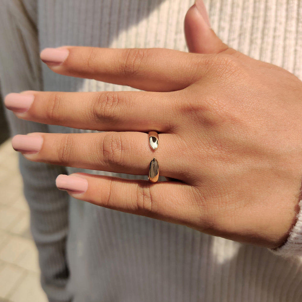 Open Gap Classic Gold Wedding Band