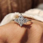 5 Stone Engagement Ring With Two Baguette Side Stone