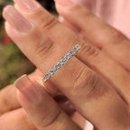 Emerald Cut Diamond Band - Gold Eternity