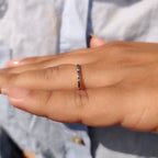 Yellow Gold Wedding Band - Round Diamond