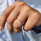 Yellow Gold Wedding Band - Round Diamond