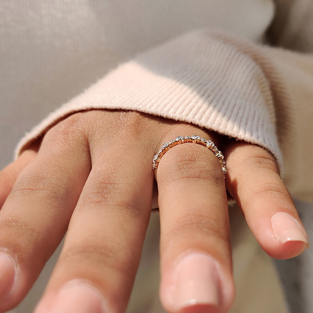 Gold Eternity Band - Round Diamond