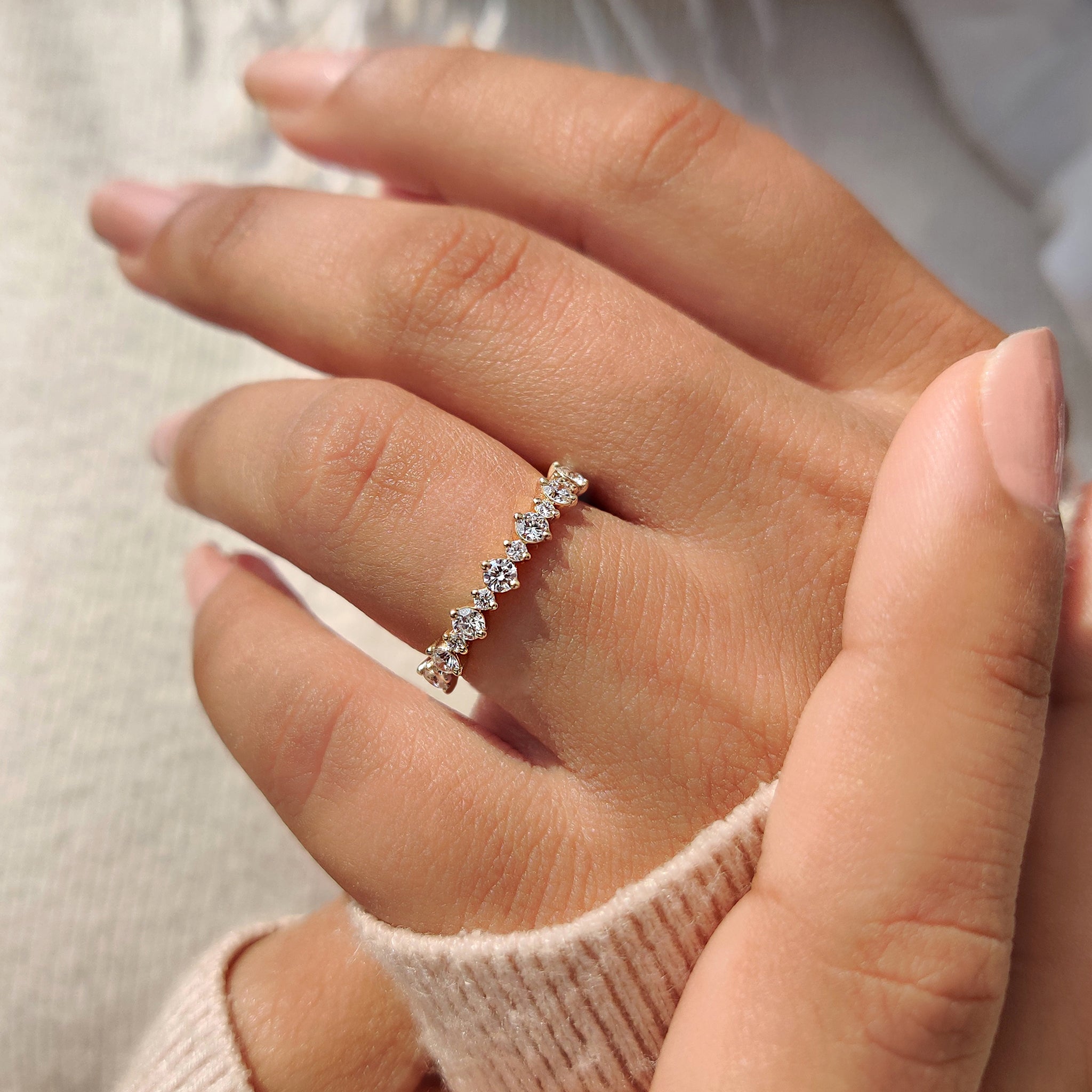 Gold Eternity Band - Round Diamond