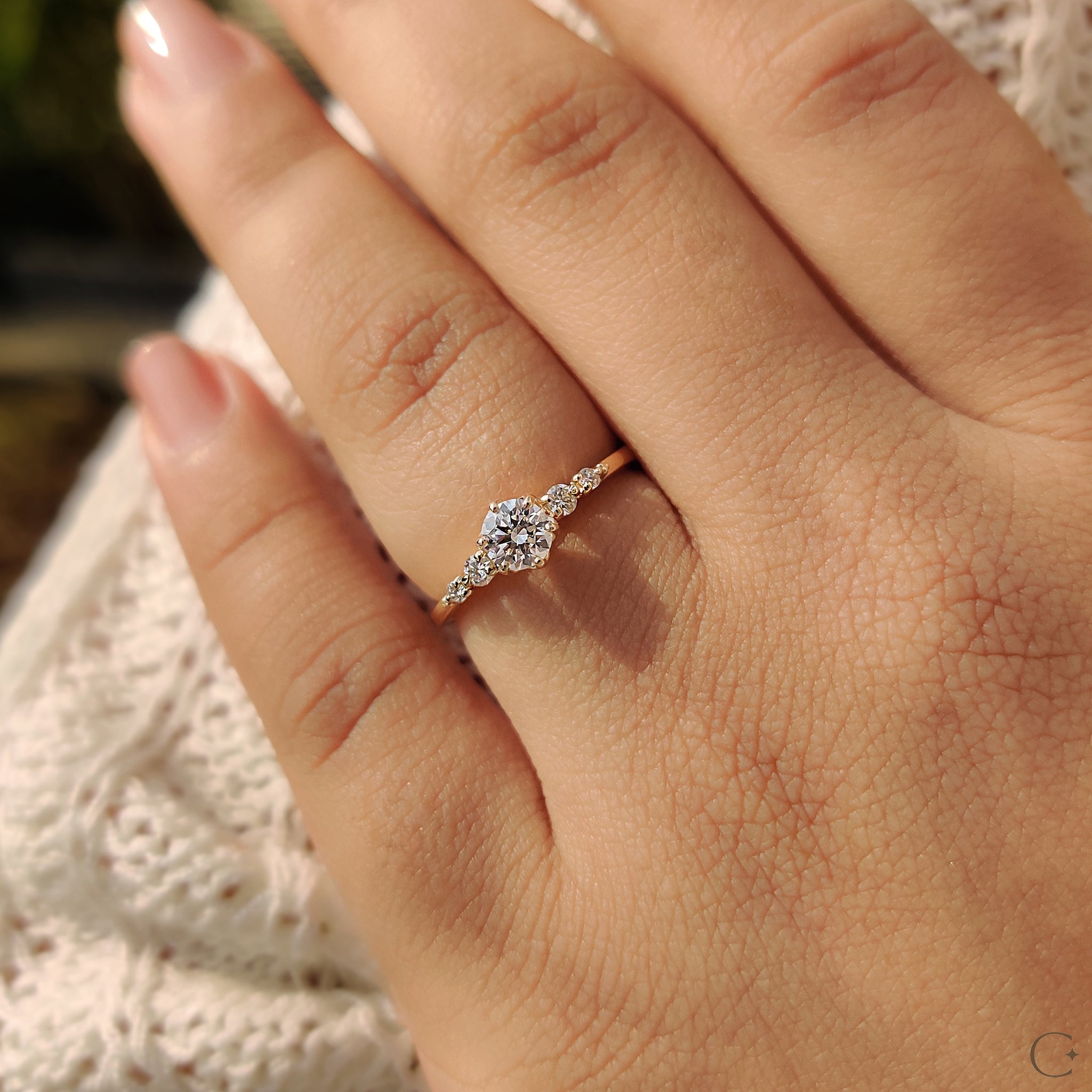 Round Cut 5 Stone Diamond Ring