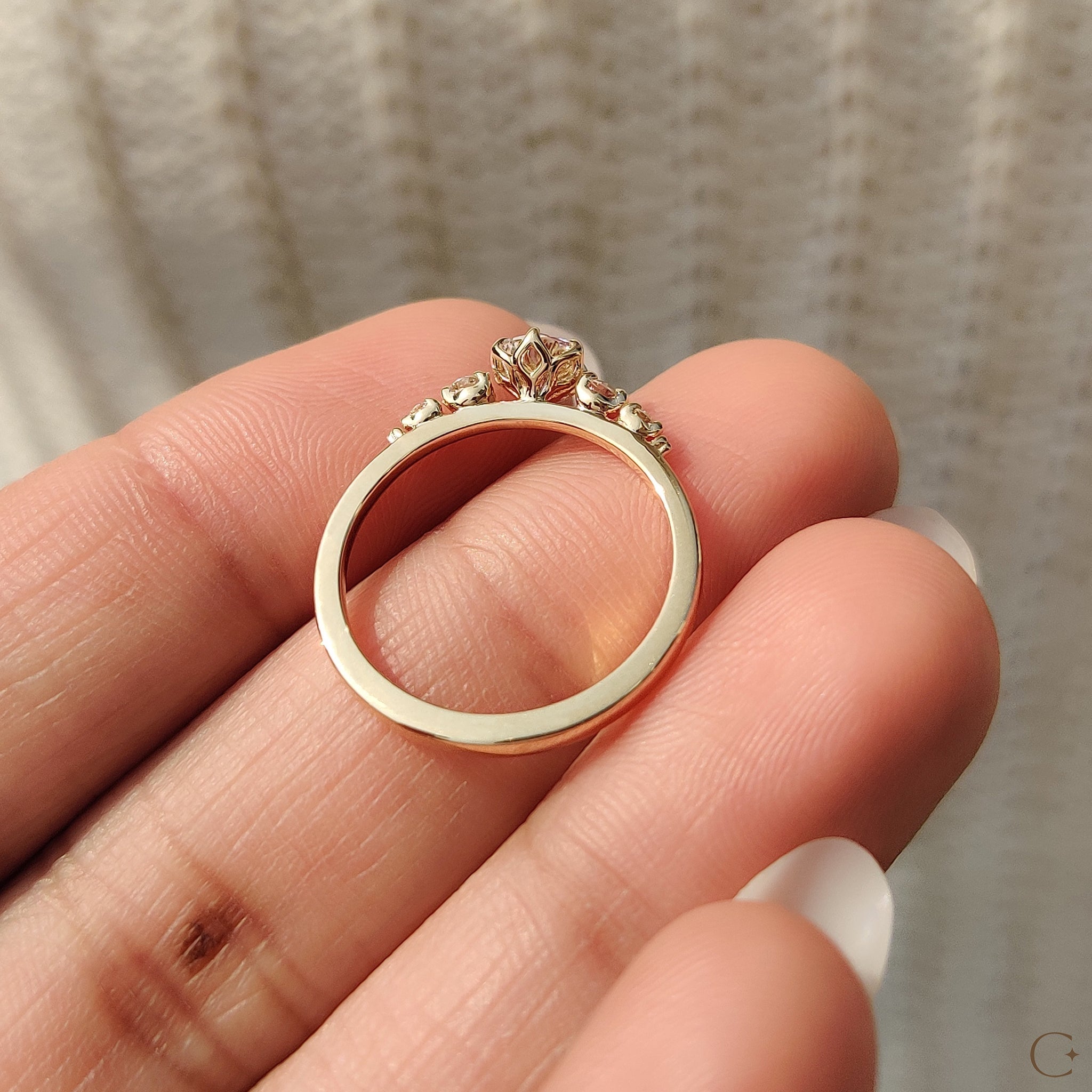 Round Cut 5 Stone Diamond Ring