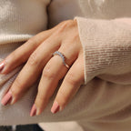 Round Diamond Crown Wedding Band In U Shaped