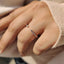 Open Gap Wedding Band With Round Cut