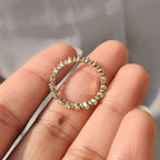 Full Eternity Wedding Band With Emerald And Round Diamond