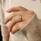 Lab Grown Round Cut Double Row Diamond Band