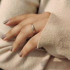 Lab Grown Round Cut Double Row Diamond Band