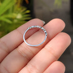 Marquise And Round Cut White Gold Half Eternity Band