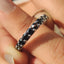 Round Cut Black Moissanite Wedding Band