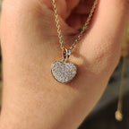 Round Diamond Heart Shape Pendant