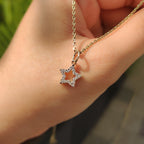 Round Cut Diamond Star Pendant