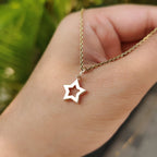 Round Cut Diamond Star Pendant