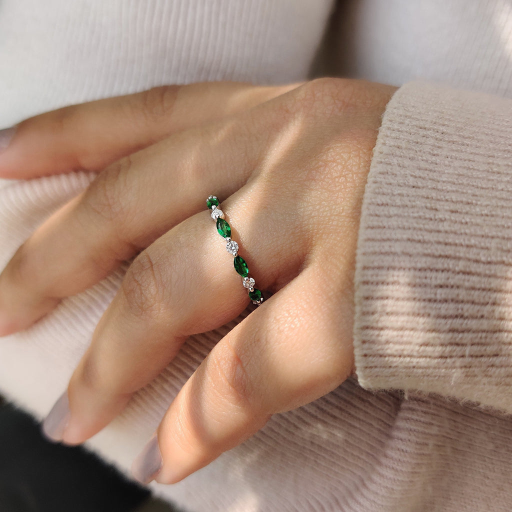 Eternity Marquise And Round Wedding Band