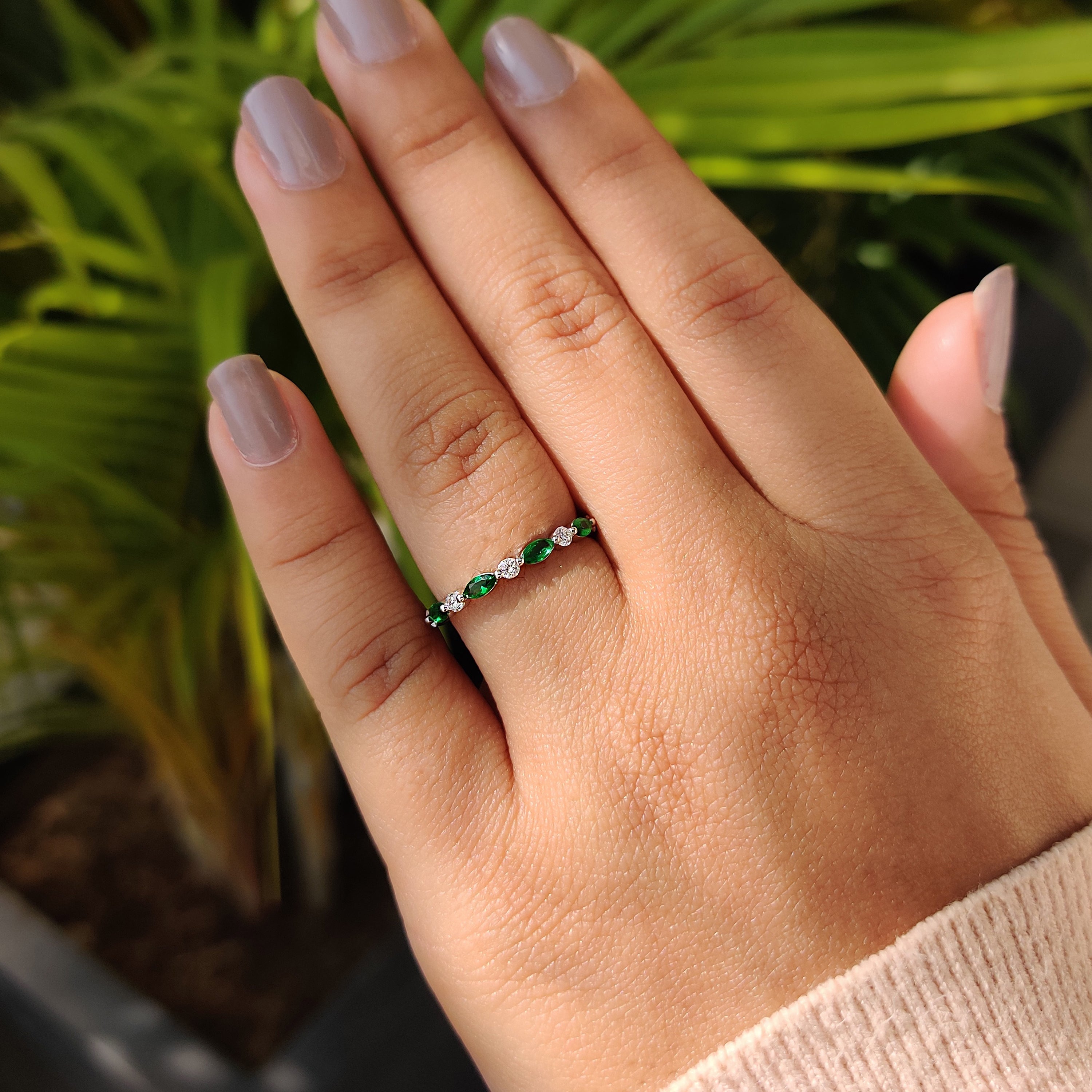 Eternity Marquise And Round Wedding Band