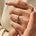 Round Diamond Yellow Gold Eternity Band