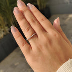 Round Diamond Yellow Gold Eternity Band