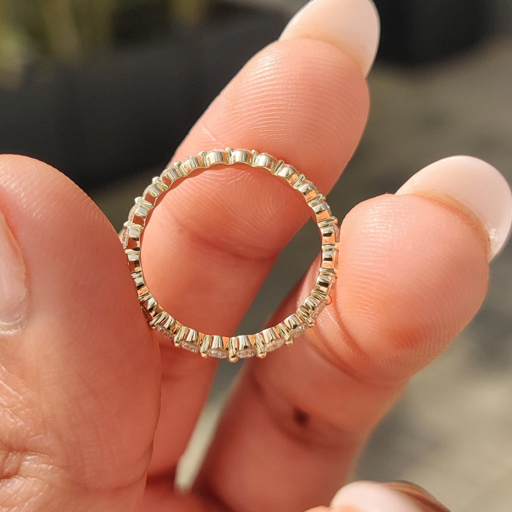 Round Diamond Yellow Gold Eternity Band
