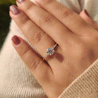 Round Diamond Ring with Side Stone