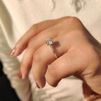 Round Diamond Ring with Side Stone