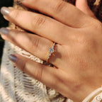5 Stone Engagement Ring With Round Diamond
