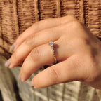 Round Diamond Ring with Round Side Stone