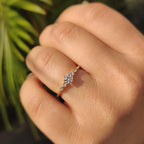 5 Stone Engagement Ring With Round Diamond