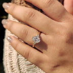 Oval Stone Engagement Ring In Muse Style