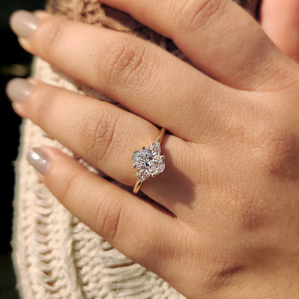 Yellow Gold Oval Diamond Engagement Ring