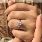 Oval Stone Engagement Ring In Muse Style