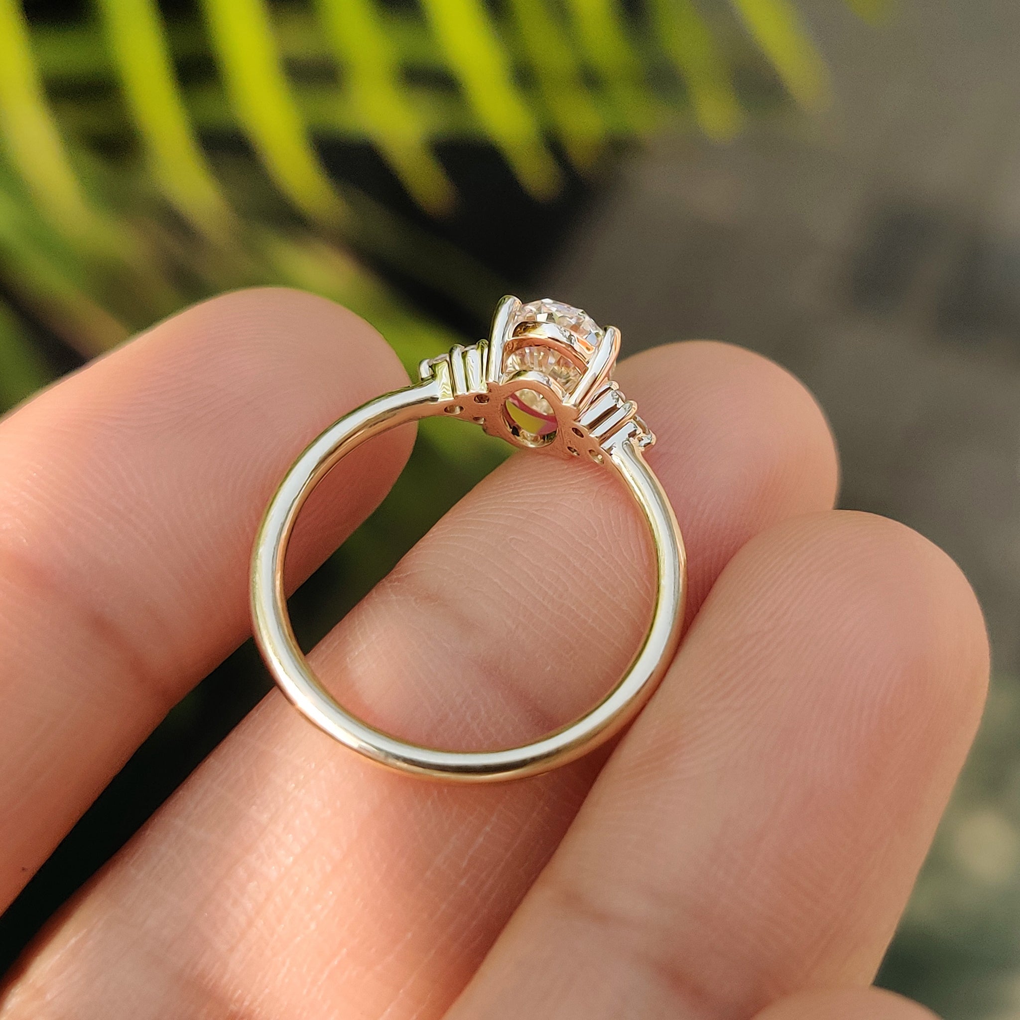Yellow Gold Oval Diamond Engagement Ring