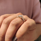 Emarald Cut Five Stone Engagement Ring