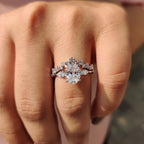 Curved Style Round Cut Wedding Band In U Shaped