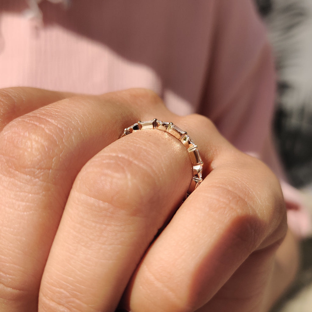 Marquise And Baguette Wedding Band In Eternity Style