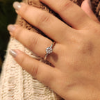 Round Cut Ring In White Gold