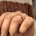 Round Cut Ring In White Gold